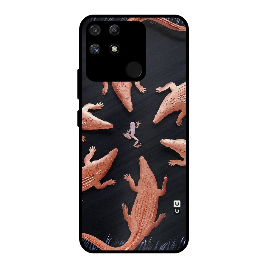 Brave Frog Metal Back Case for Realme Narzo 50A