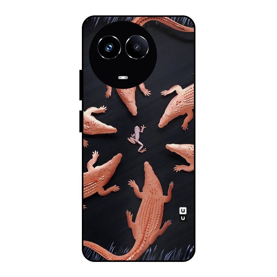 Brave Frog Metal Back Case for Realme Narzo 60X