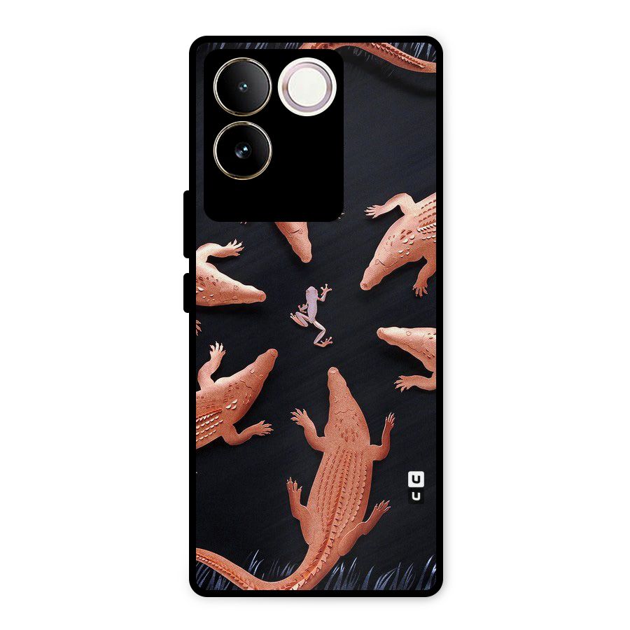 Brave Frog Metal Back Case for Vivo T2 Pro