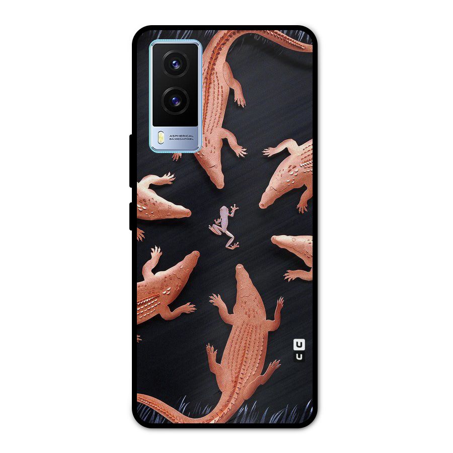 Brave Frog Metal Back Case for Vivo V21e 5G