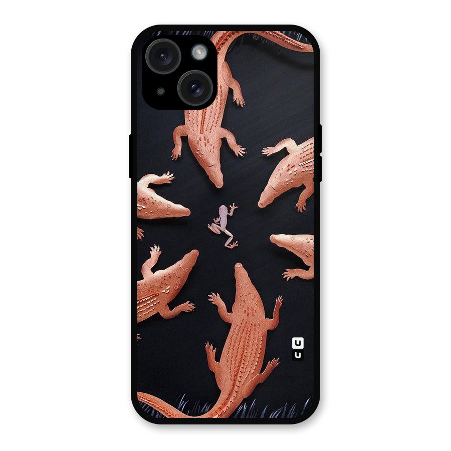 Brave Frog Metal Back Case for iPhone 15 Plus