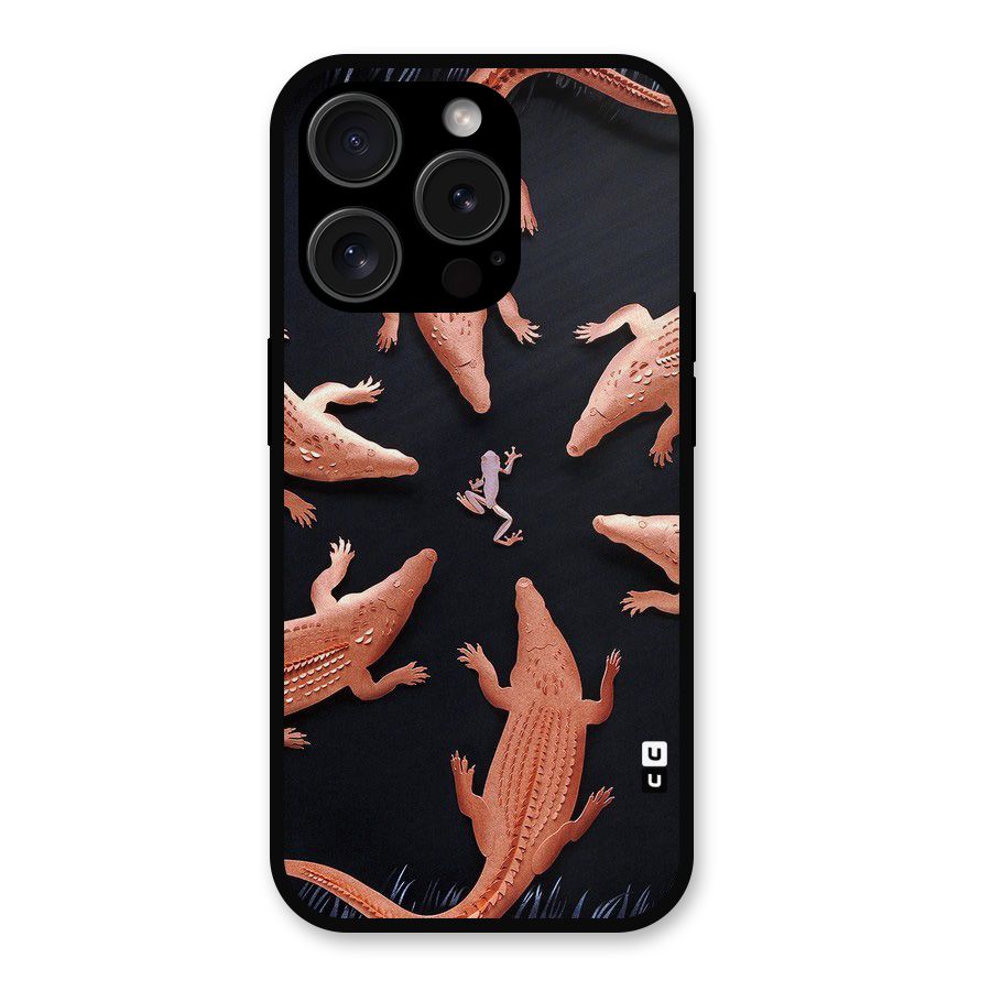 Brave Frog Metal Back Case for iPhone 15 Pro