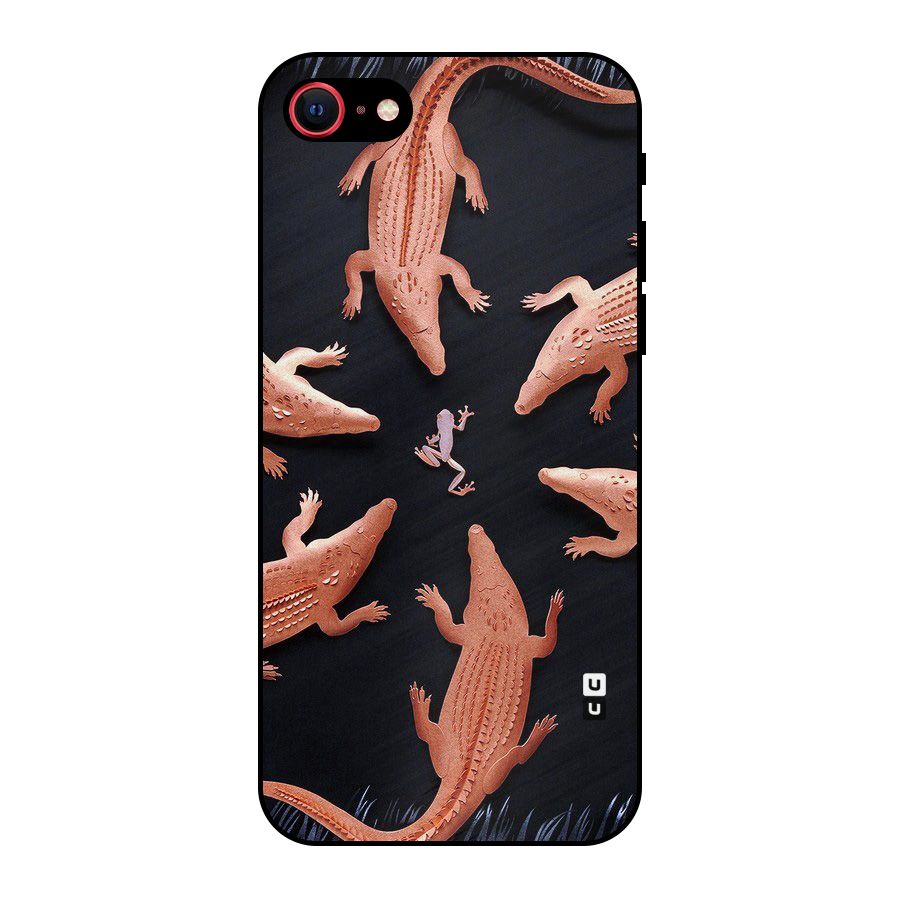 Brave Frog Metal Back Case for iPhone SE 2022