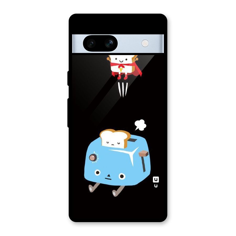 Bread Toast Glass Back Case for Google Pixel 7a