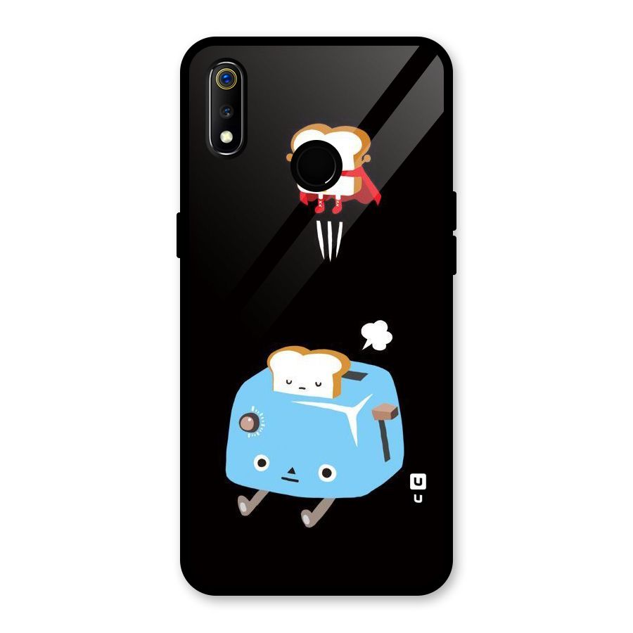 Bread Toast Glass Back Case for Realme 3i