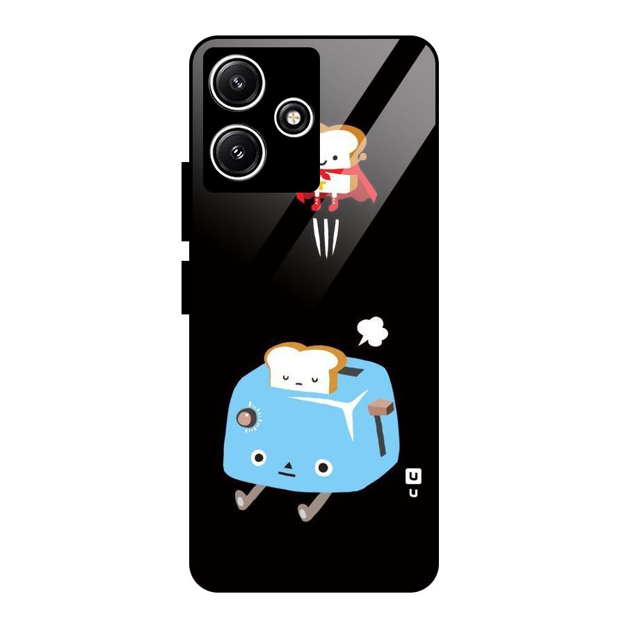 Bread Toast Glass Back Case for Redmi 12 5G