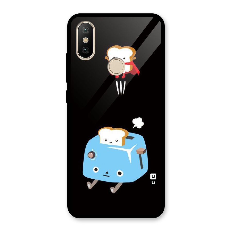 Bread Toast Glass Back Case for Redmi A2
