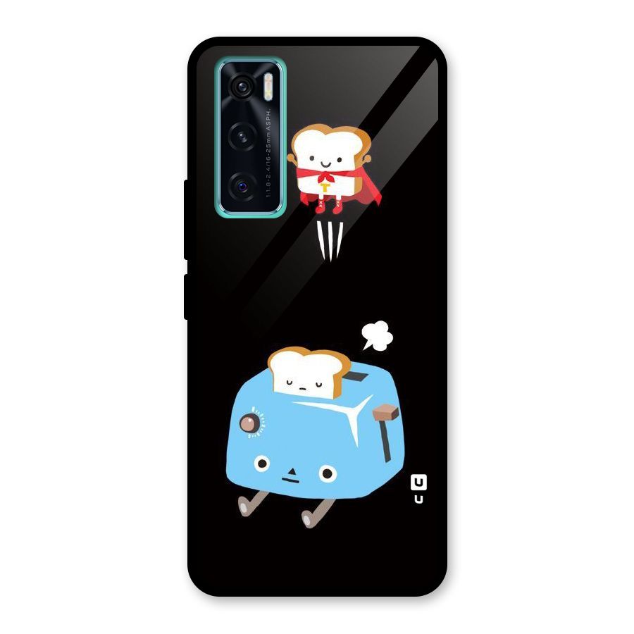 Bread Toast Glass Back Case for Vivo V20 SE