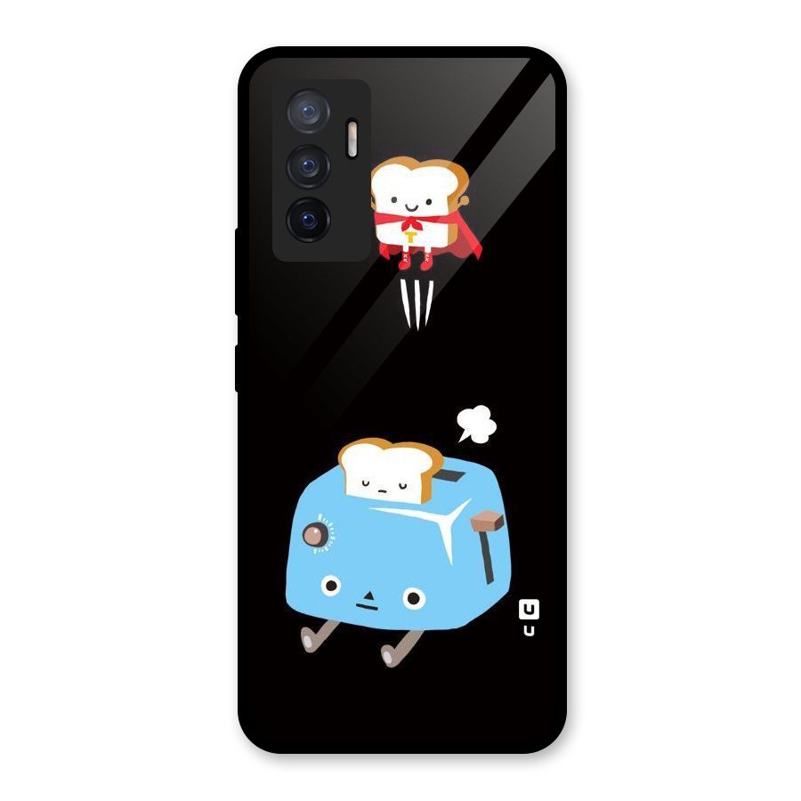 Bread Toast Glass Back Case for Vivo V23e