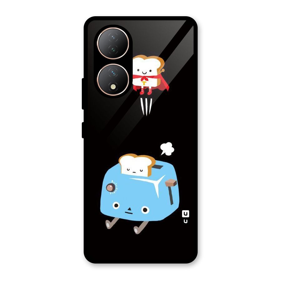 Bread Toast Glass Back Case for Vivo Y100A