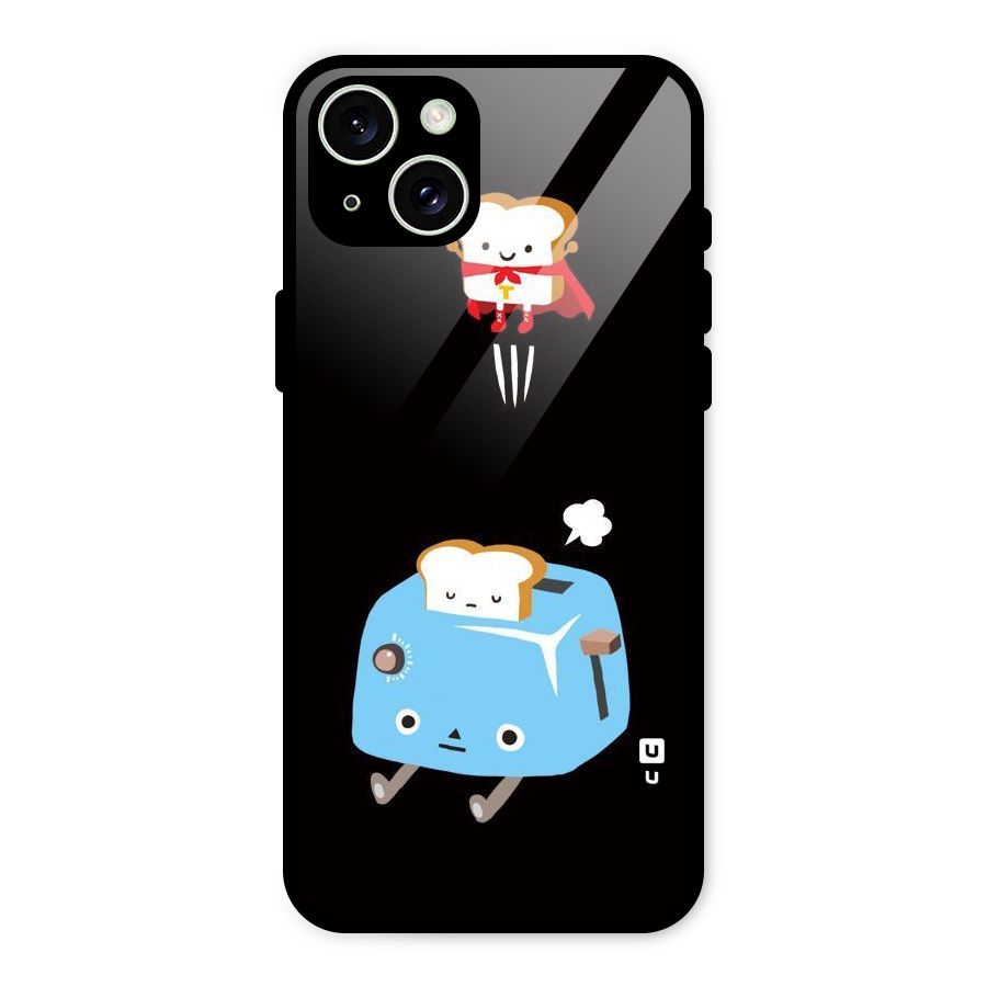 Bread Toast Glass Back Case for iPhone 15 Plus