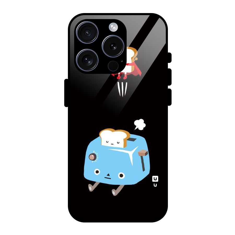Bread Toast Glass Back Case for iPhone 15 Pro