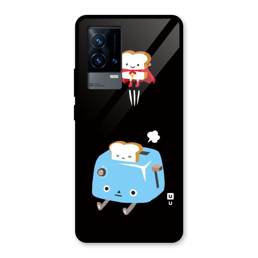 Bread Toast Glass Back Case for iQOO 9 5G