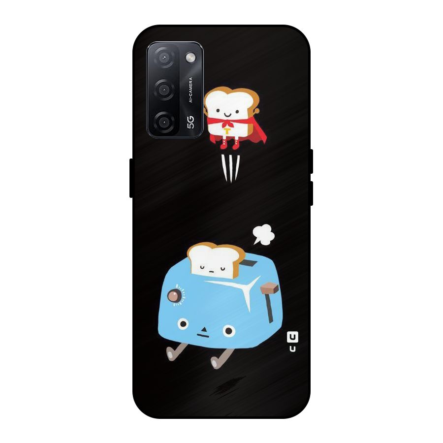 Bread Toast Metal Back Case for Oppo A53s 5G
