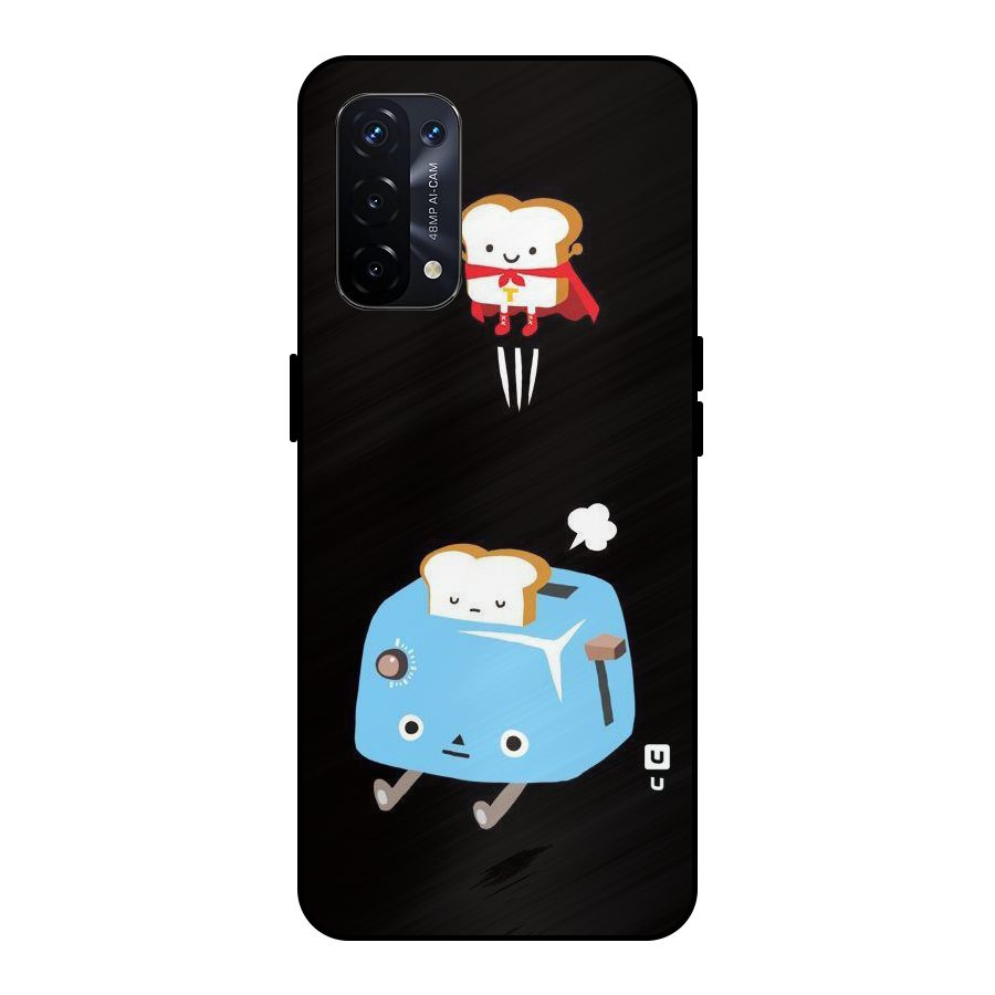 Bread Toast Metal Back Case for Oppo A74 5G