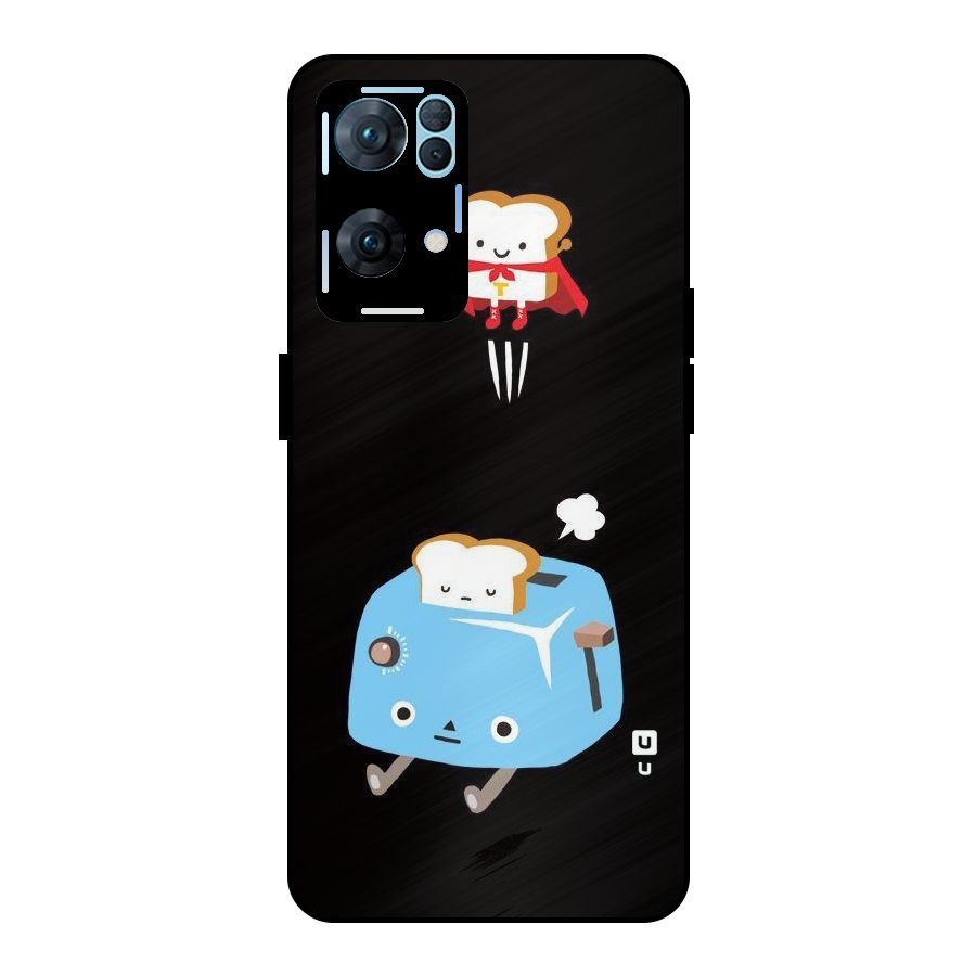 Bread Toast Metal Back Case for Oppo Reno7 Pro 5G