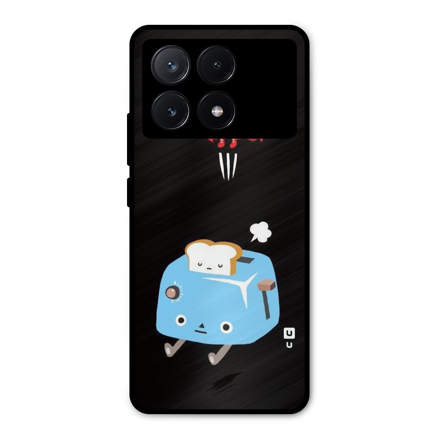 Bread Toast Metal Back Case for Poco X6 Pro