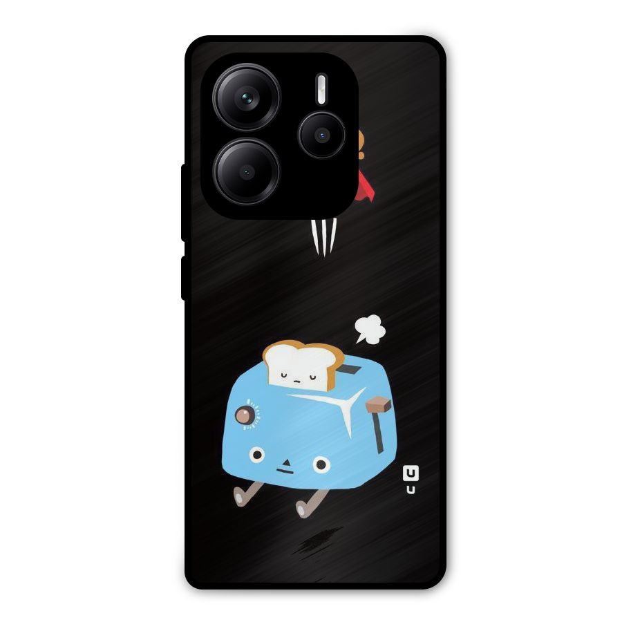 Bread Toast Metal Back Case for Redmi Note 14 5G