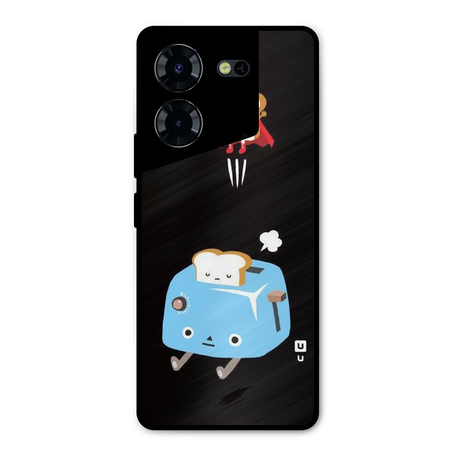 Bread Toast Metal Back Case for Tecno Pova 5 Pro 5G