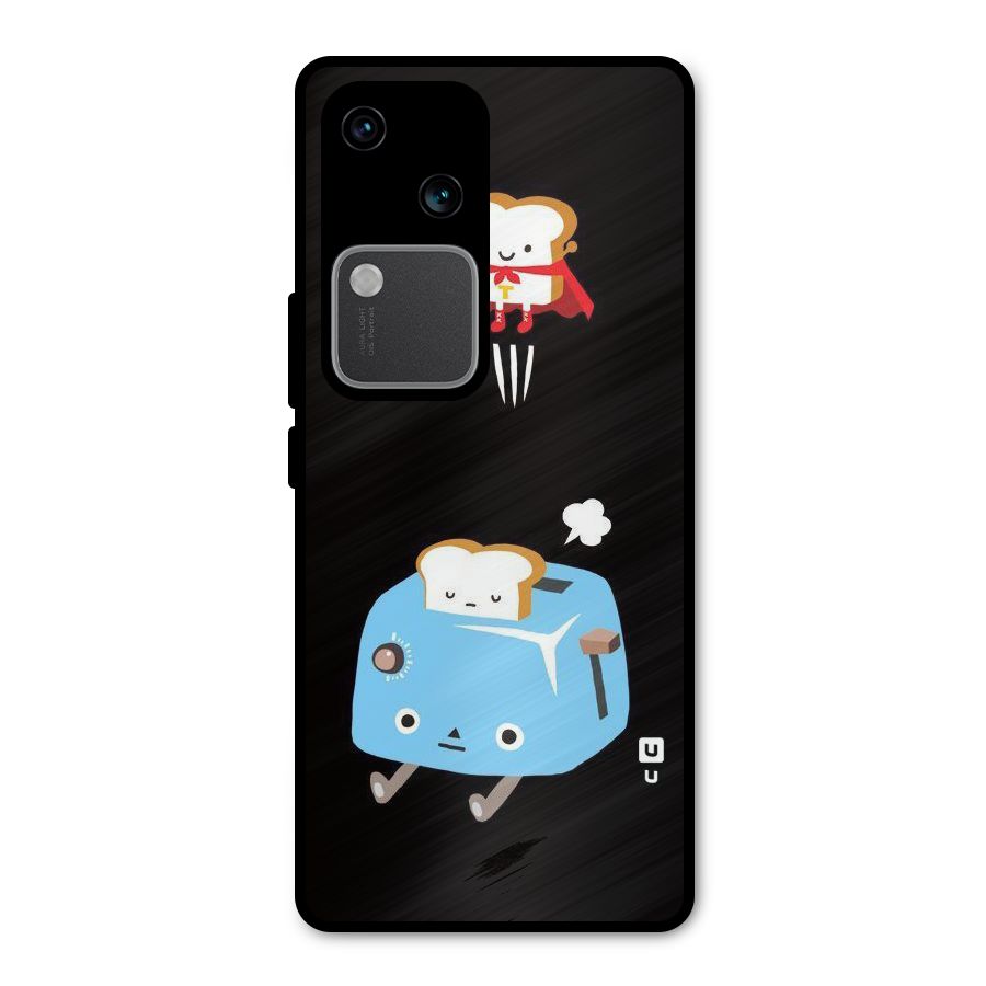 Bread Toast Metal Back Case for Vivo V30