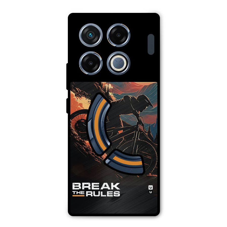 Break The Rules Metal Back Case for Infinix GT 20 Pro
