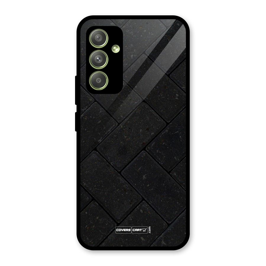 Bricks Pattern Glass Back Case for Galaxy A54