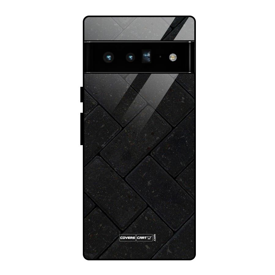 Bricks Pattern Glass Back Case for Google Pixel 6 Pro