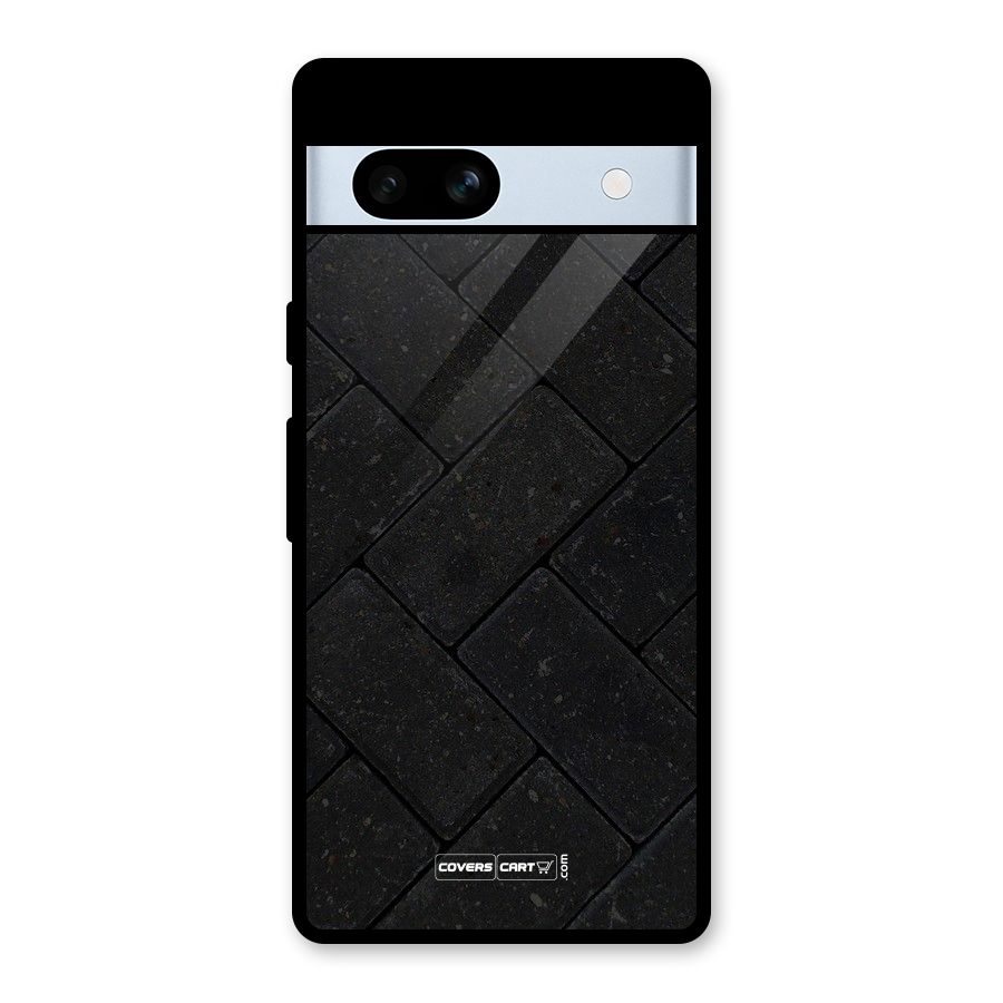 Bricks Pattern Glass Back Case for Google Pixel 7a