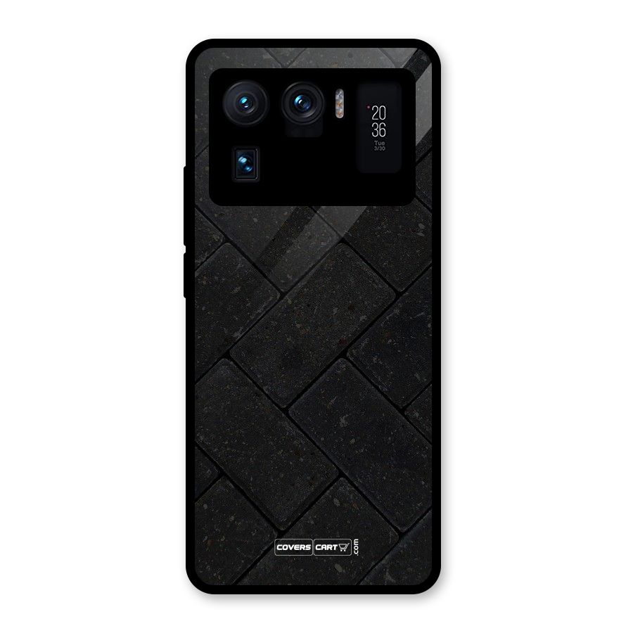 Bricks Pattern Glass Back Case for Mi 11 Ultra