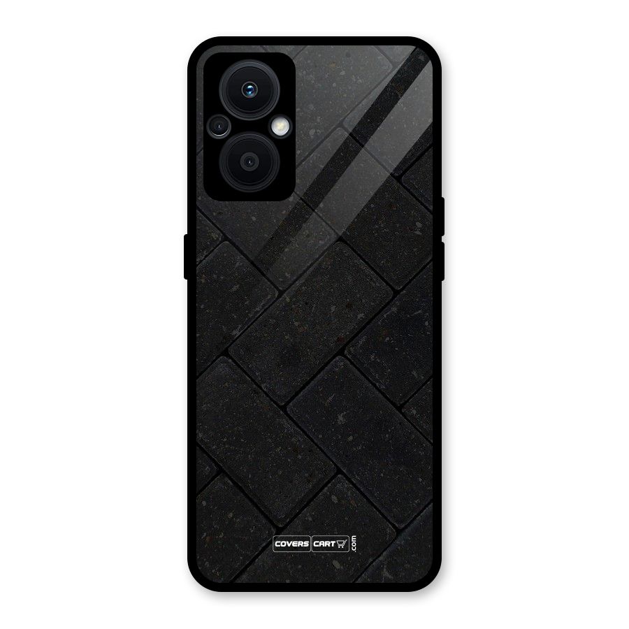 Bricks Pattern Glass Back Case for Oppo F21s Pro 5G