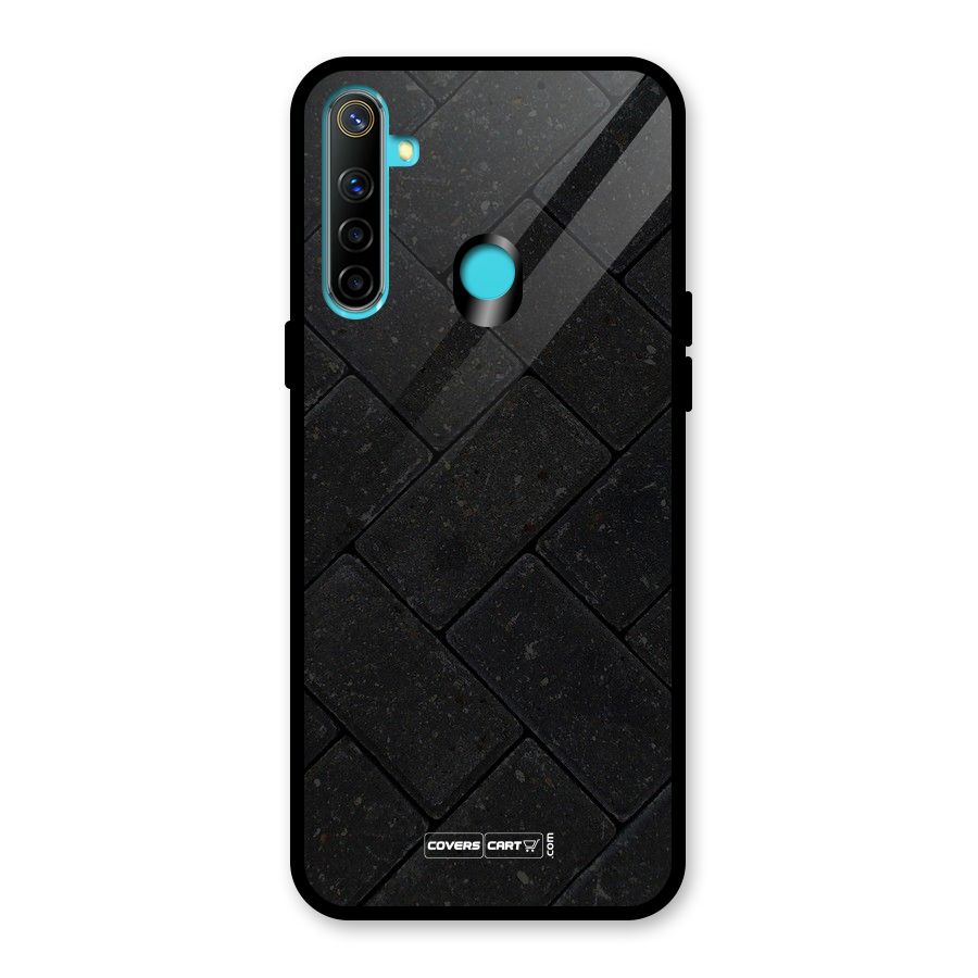Bricks Pattern Glass Back Case for Realme 5i