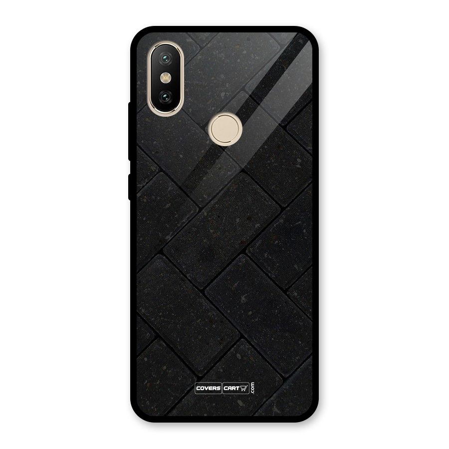 Bricks Pattern Glass Back Case for Redmi A2