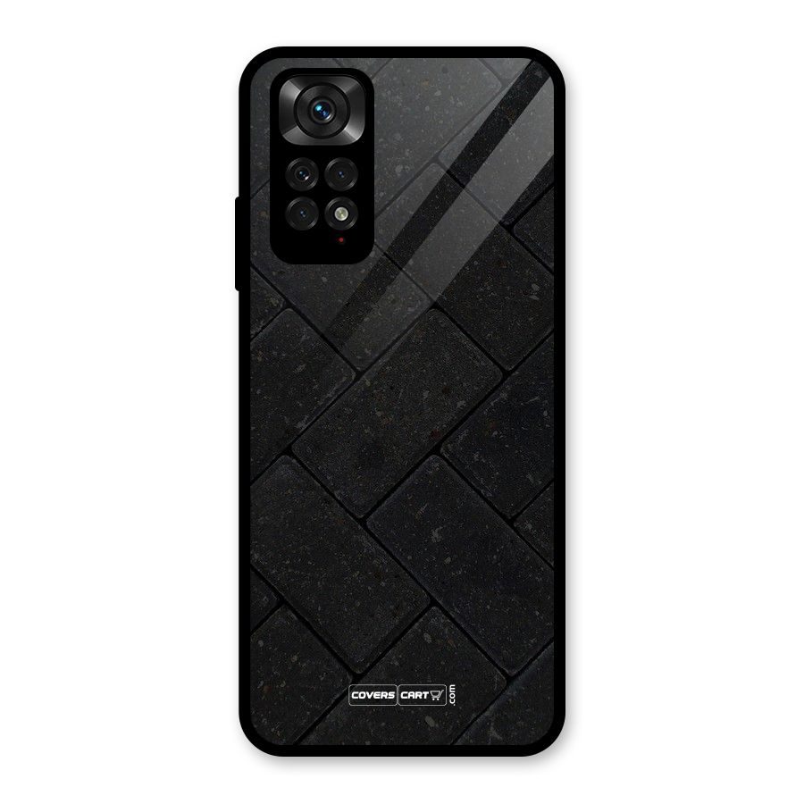 Bricks Pattern Glass Back Case for Redmi Note 11S
