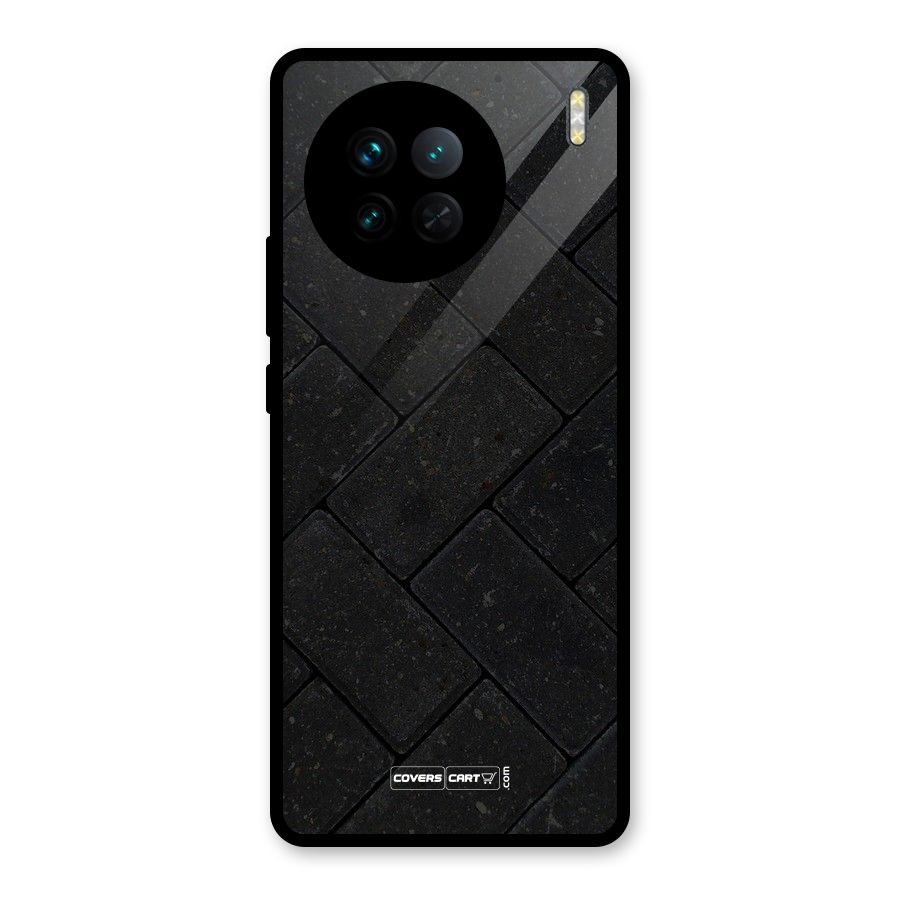 Bricks Pattern Glass Back Case for Vivo X90