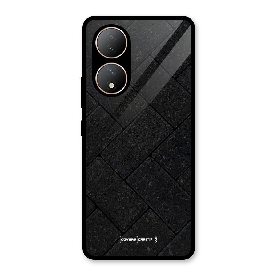 Bricks Pattern Glass Back Case for Vivo Y100A