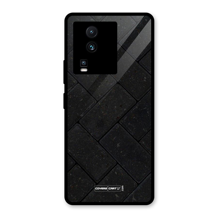 Bricks Pattern Glass Back Case for Vivo iQOO Neo 7 Pro