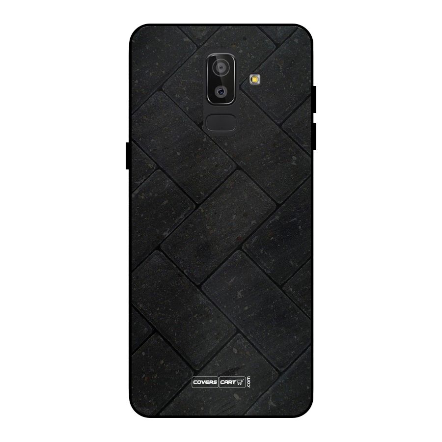 Bricks Pattern Metal Back Case for Galaxy J8