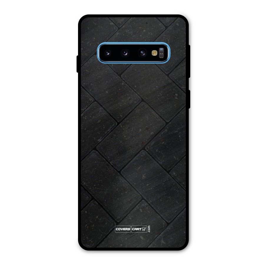 Bricks Pattern Metal Back Case for Galaxy S10