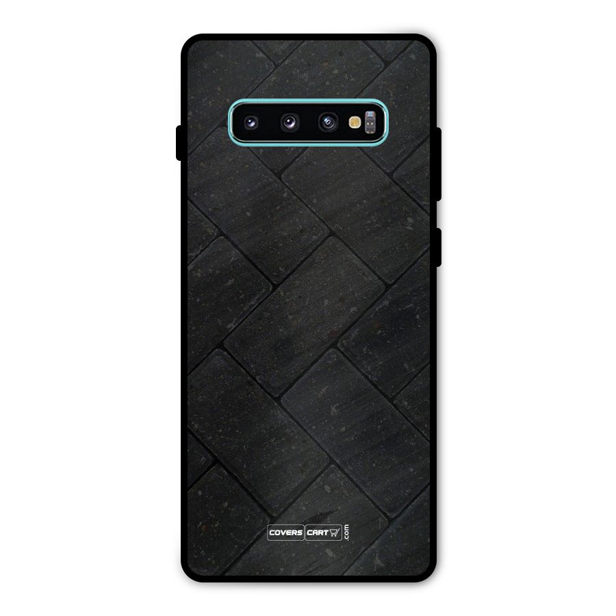 Bricks Pattern Metal Back Case for Galaxy S10 Plus