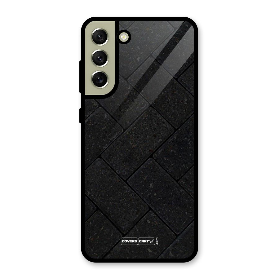 Bricks Pattern Metal Back Case for Galaxy S21 FE 5G (2023)