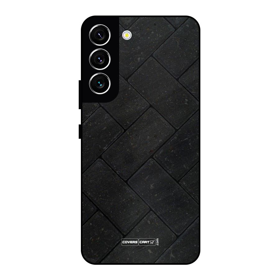 Bricks Pattern Metal Back Case for Galaxy S22 5G