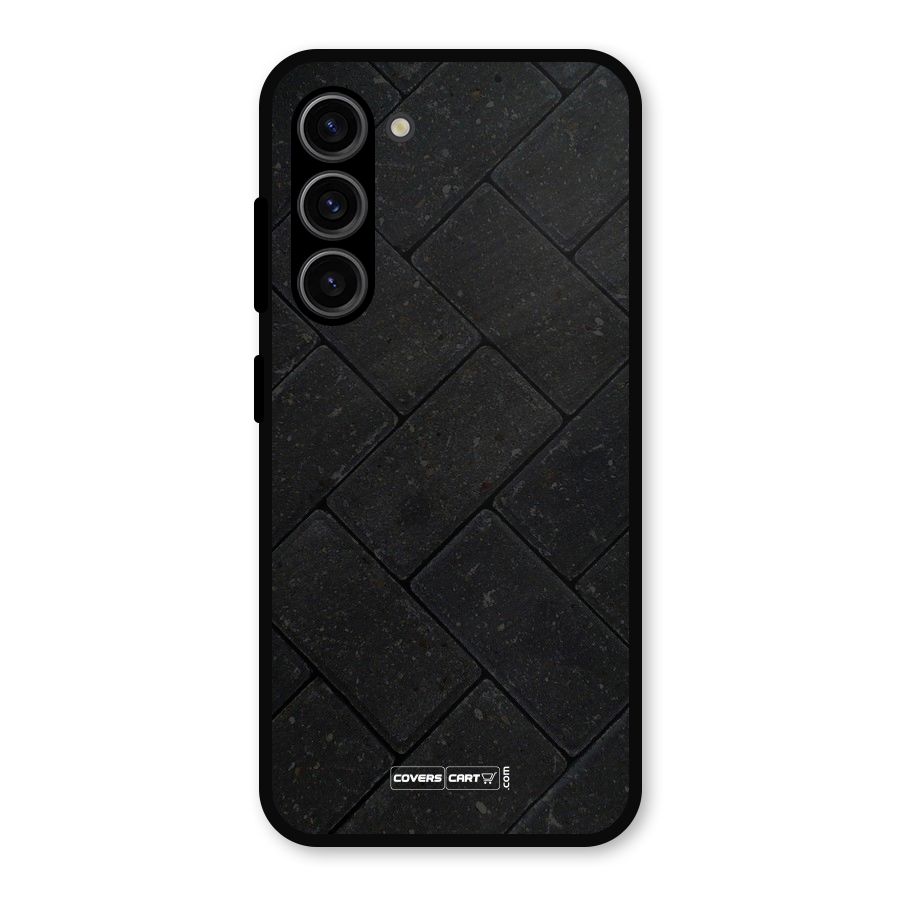 Bricks Pattern Metal Back Case for Galaxy S23