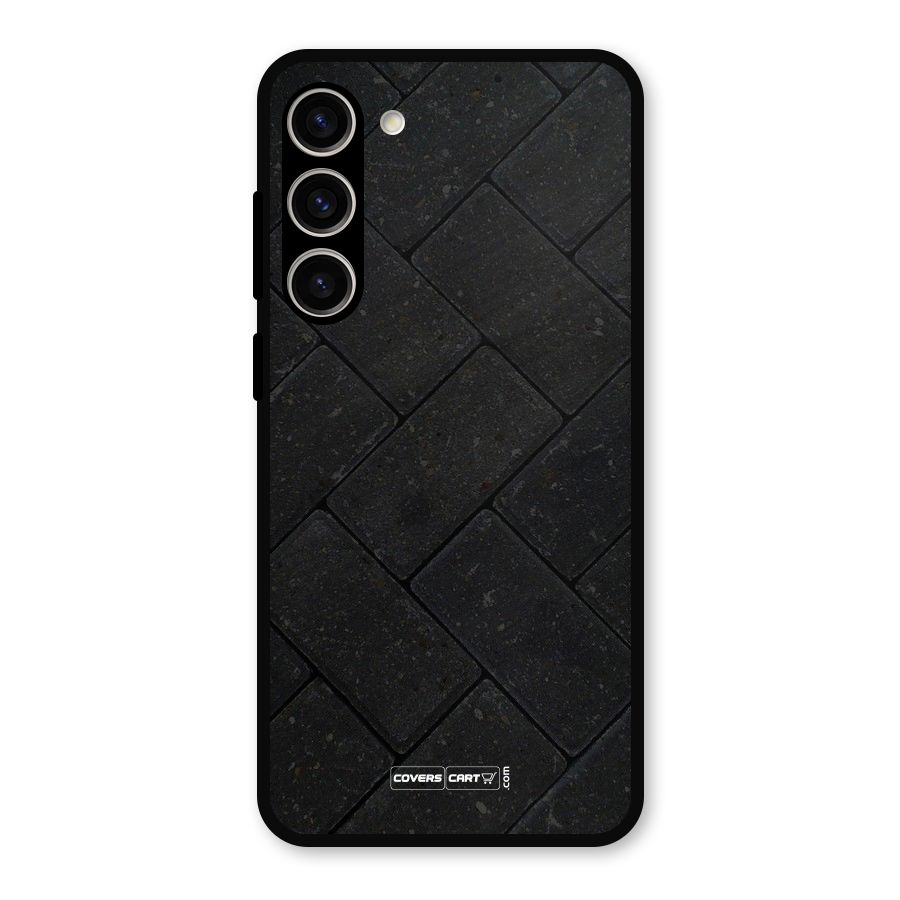 Bricks Pattern Metal Back Case for Galaxy S23 Plus