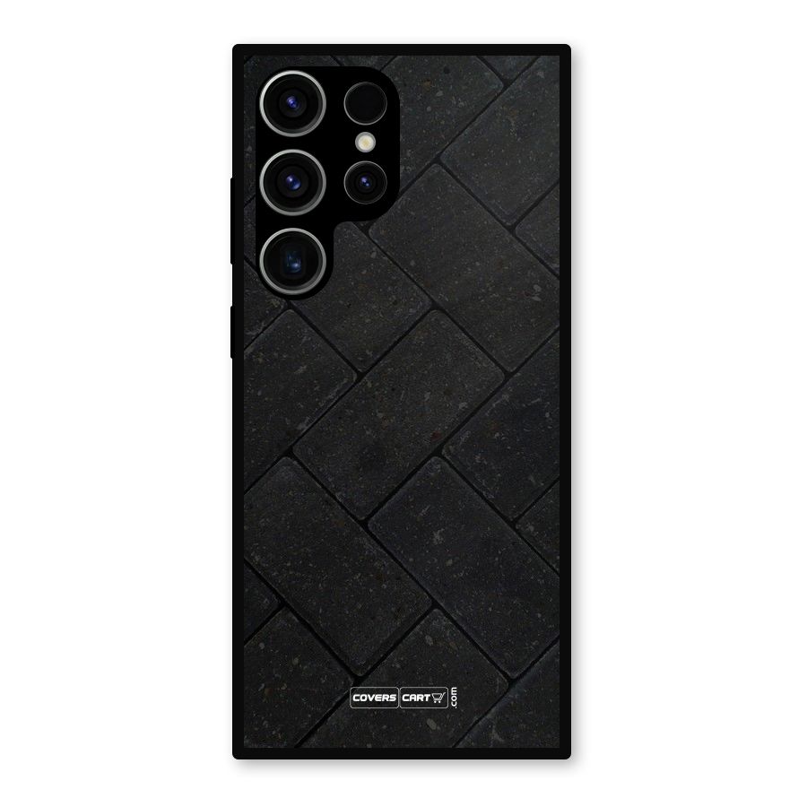 Bricks Pattern Metal Back Case for Galaxy S23 Ultra