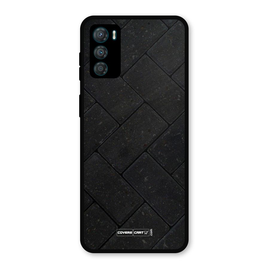 Bricks Pattern Metal Back Case for Moto G42