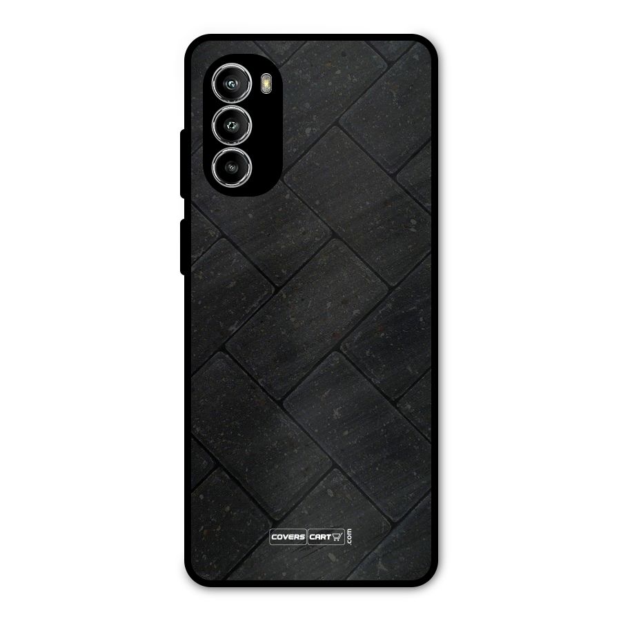 Bricks Pattern Metal Back Case for Moto G52