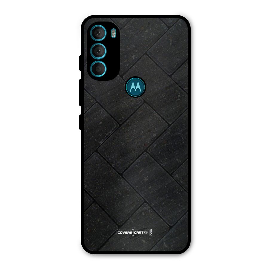 Bricks Pattern Metal Back Case for Moto G71 5G
