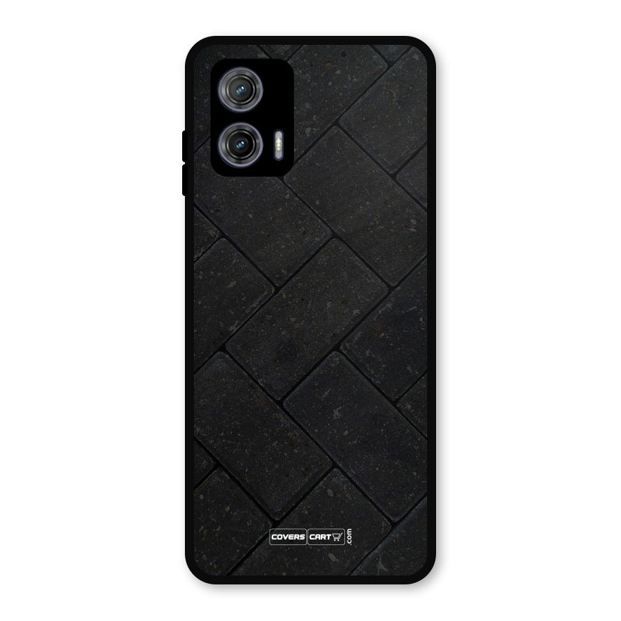 Bricks Pattern Metal Back Case for Moto G73