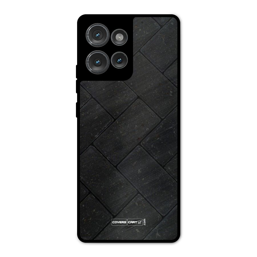 Bricks Pattern Metal Back Case for Motorola Edge 50