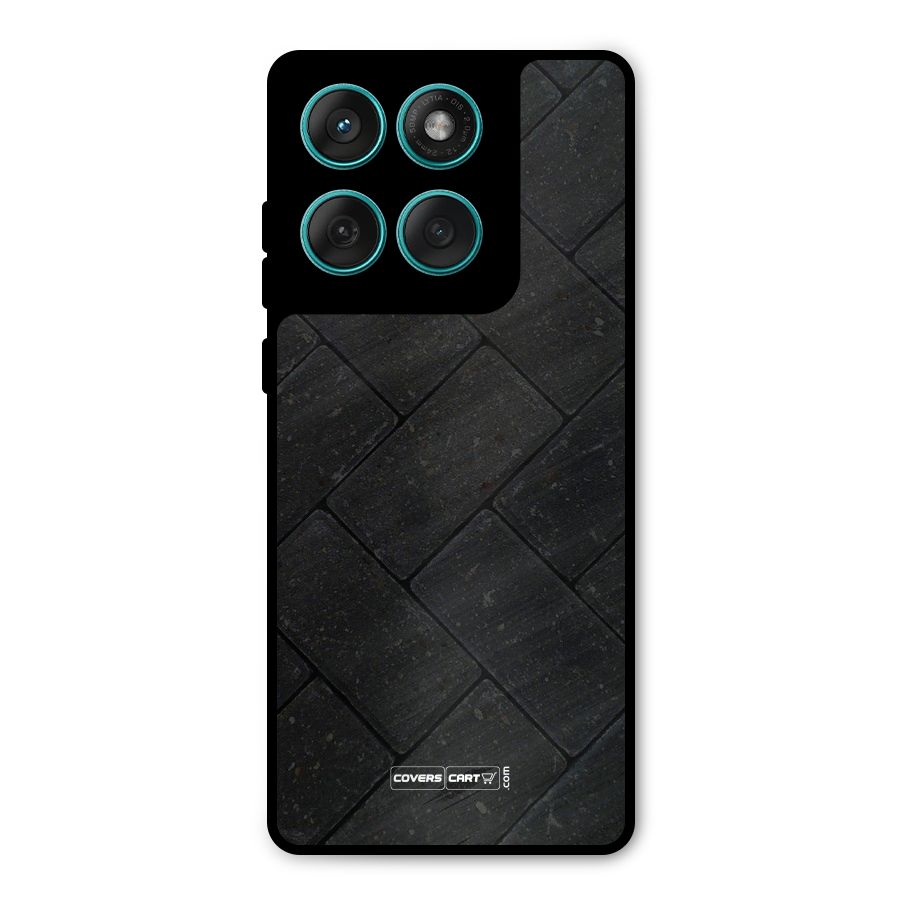 Bricks Pattern Metal Back Case for Motorola Edge 60